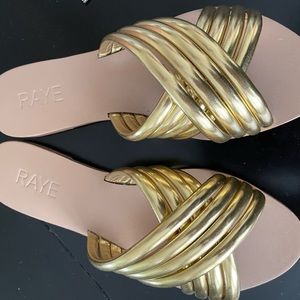Raye - women’s Ziggy gold sandals